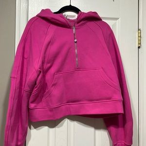 NWT Lululemon Sonic Pink Scuba half zip hoodie M/L